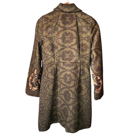 Anthropologie | Women’s olive green/brown Plenty by Tracy Reese Janice Boho Coat - Picture 5 of 16